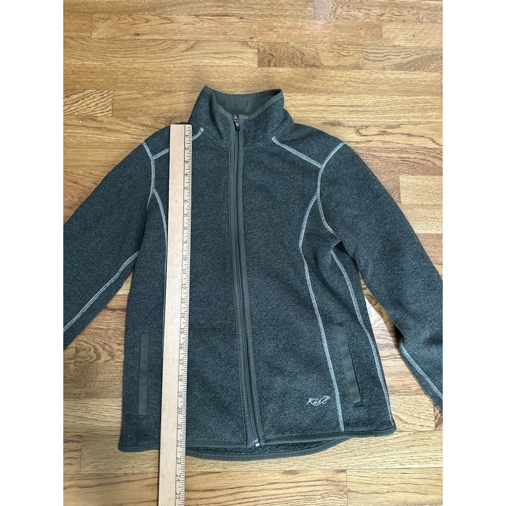 KUHL Alfpaca Fleece Jacket Women's Small Green Full Zip Mock Neck Hiking Outdoor - Picture 8 of 12